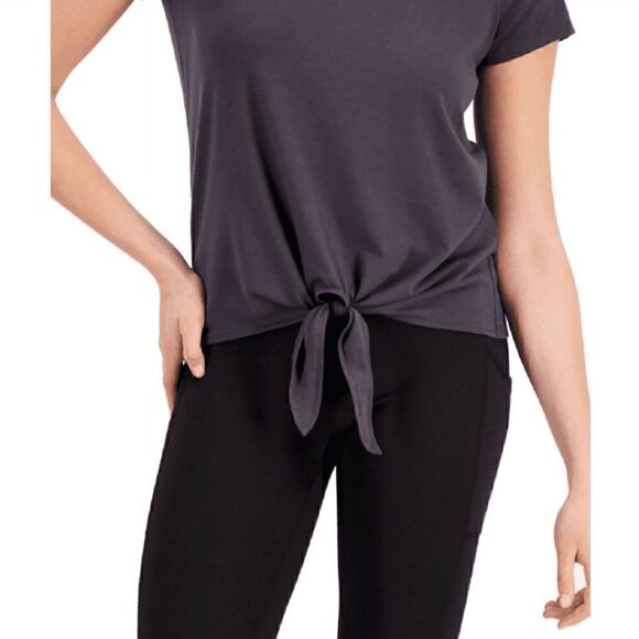 ID Ideology Women S Knot-Front T-Shirt, top
Charcoal X-Small - Picture 2 of 10